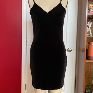 Velvety black party dress